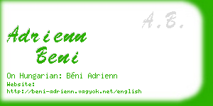 adrienn beni business card